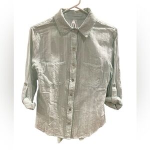 Women’s Liverpool Button Down Lightweight Shirt - Mint Green - Small